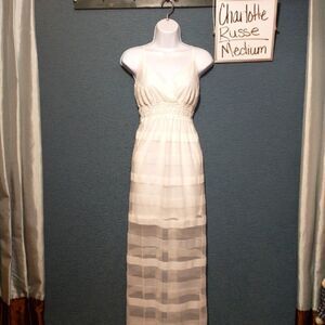 Charlotte Russe white sleeveless maxidress medium